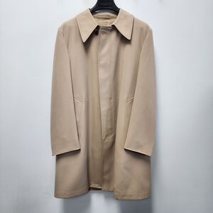 London Fog Beige/Khaki Single-Breasted Trench Coat